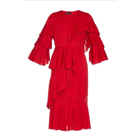 gucci red dress the oa|Gucci silk jacquard dress in red .